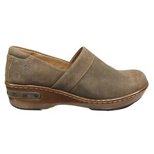 Born Women’s Bailie Brown Leather Slip On Clog Size US 8.5
